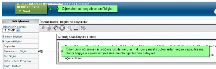 E-okulun Kullanımı