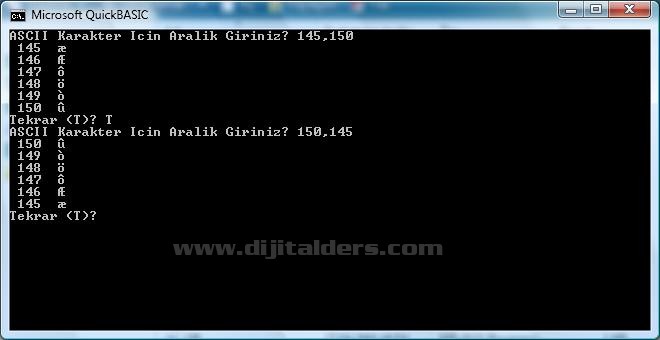 FOR NEXT D&ouml;ng&uuml;lerine Giriş