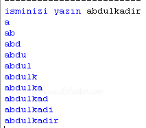Metin (String) İşlemleri